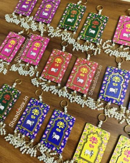 SL1 Pichwai Cow Rectangle (Small) Shubh Labh Pair